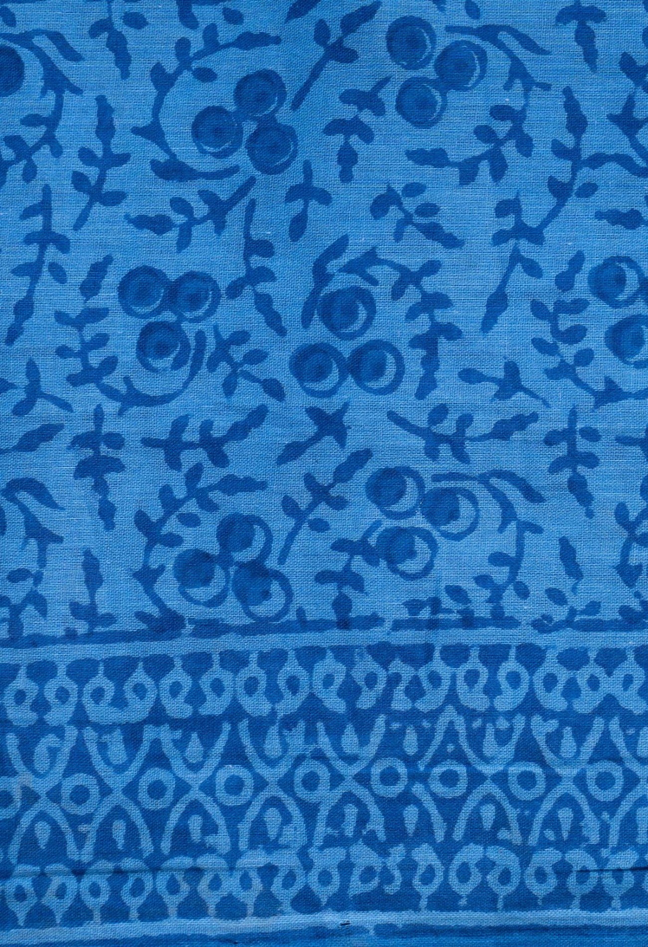 Online Shopping for Blue Pure Block Printed Mulmul Cotton Saree with Hand Block Prints from Rajasthan at Unnatisilks.com India
