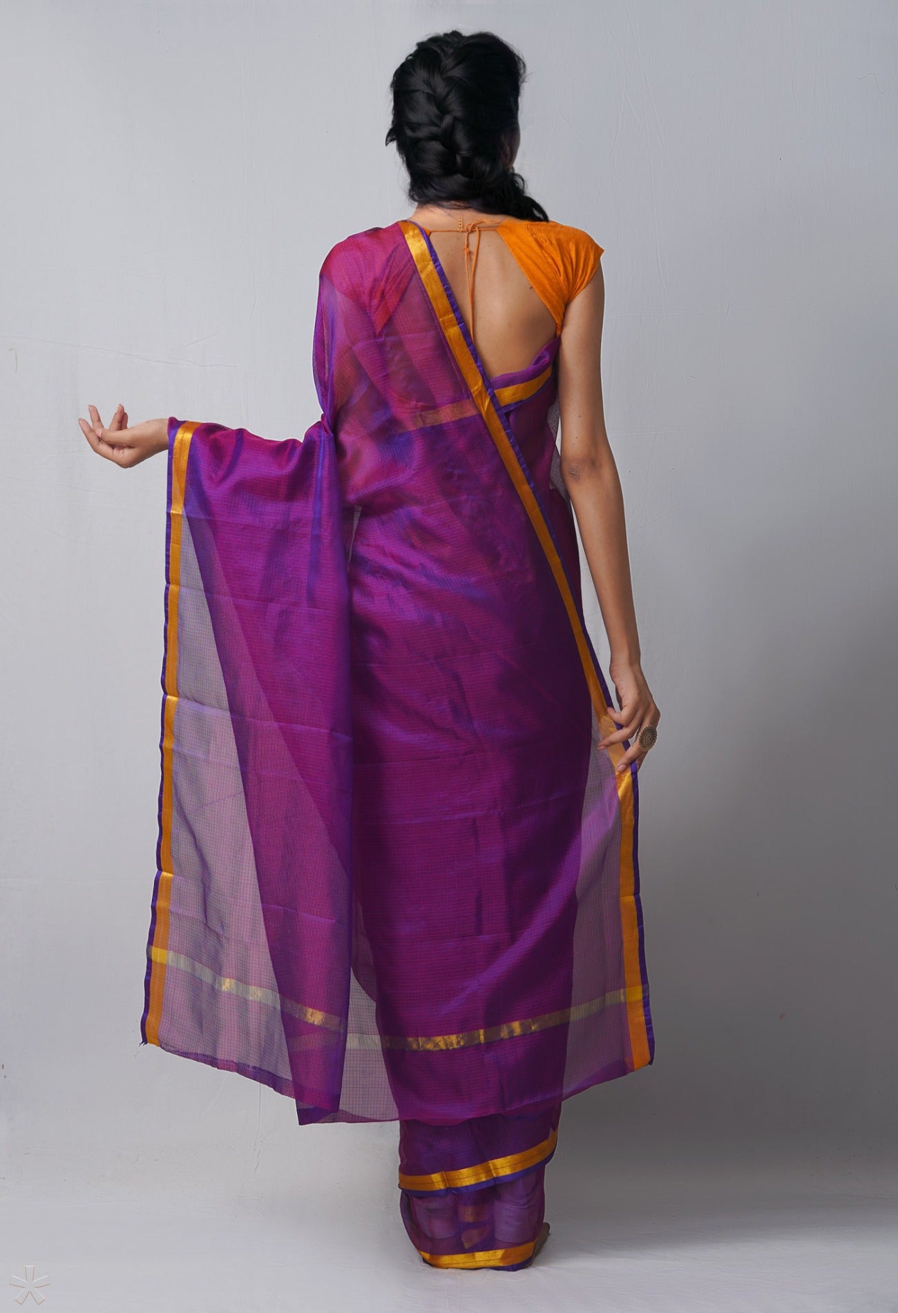 Online Shopping for Purple Pure kota Plain Silk Saree with Weaving from Rajasthan at Unnatisilks.com India
