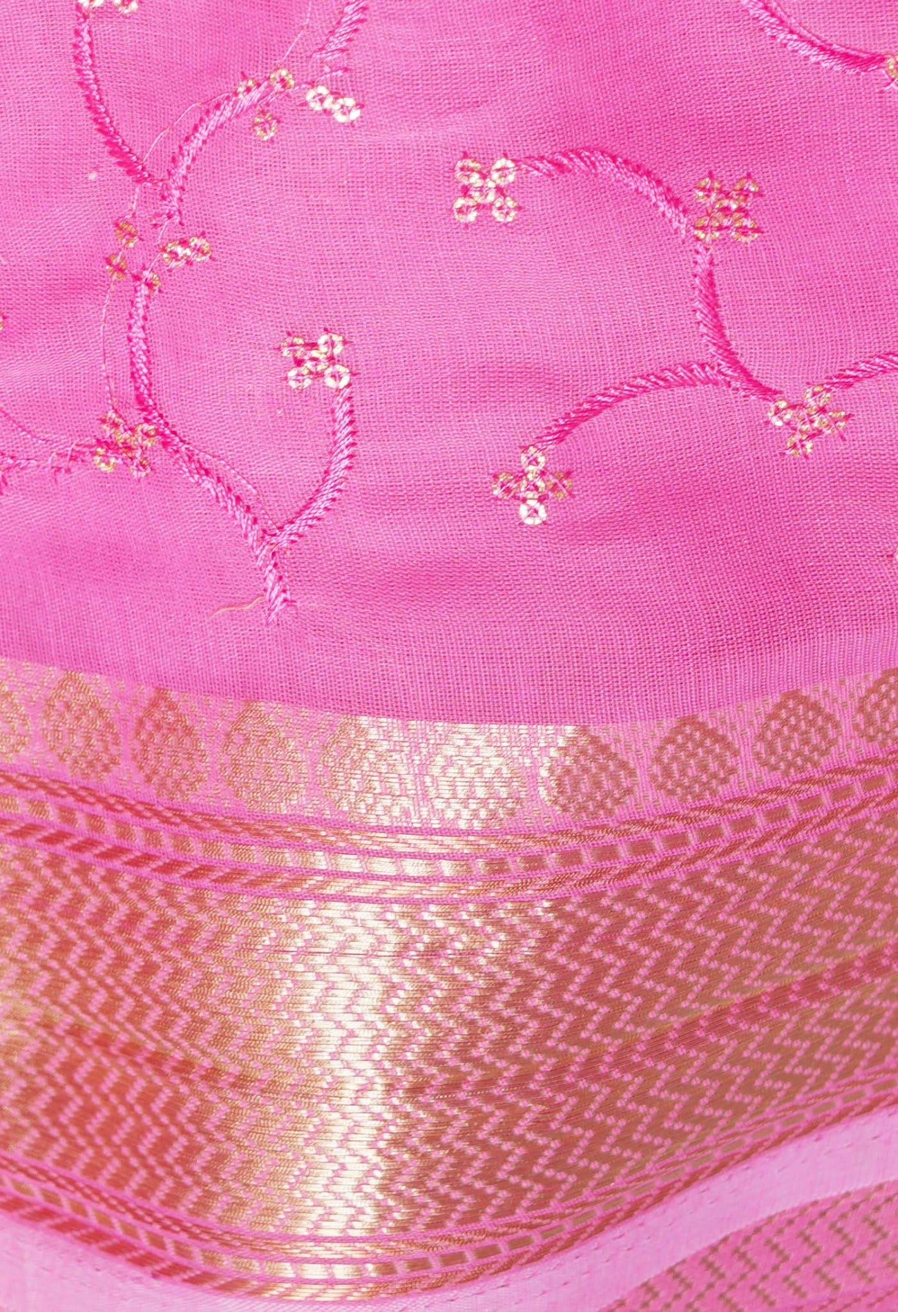 Online Shopping for Pink Pure Embroidery Chanderi  Sico Saree with Embroidery from Madhya Pradesh at Unnatisilks.com India
