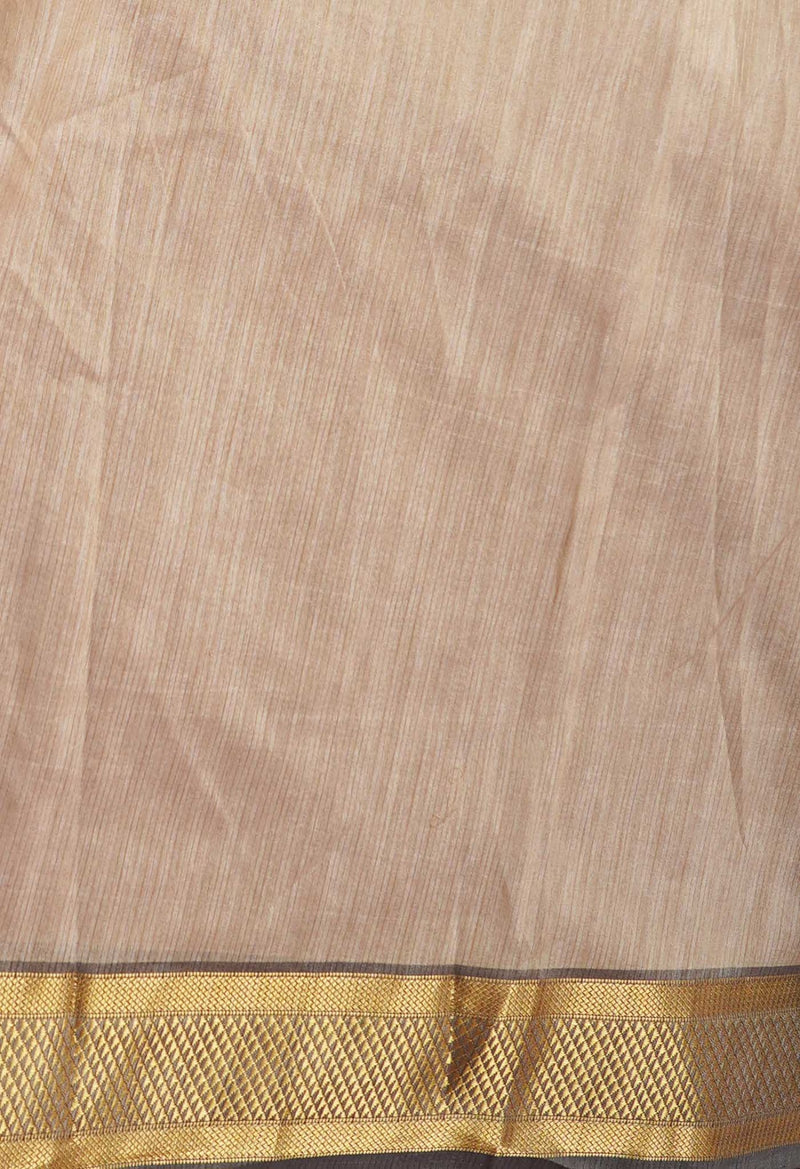 Online Shopping for Brown  Maheshwari Jute Sico Saree with Cross Stitched Embroidery with Embroidery from Madhya Pradesh at Unnatisilks.com India
