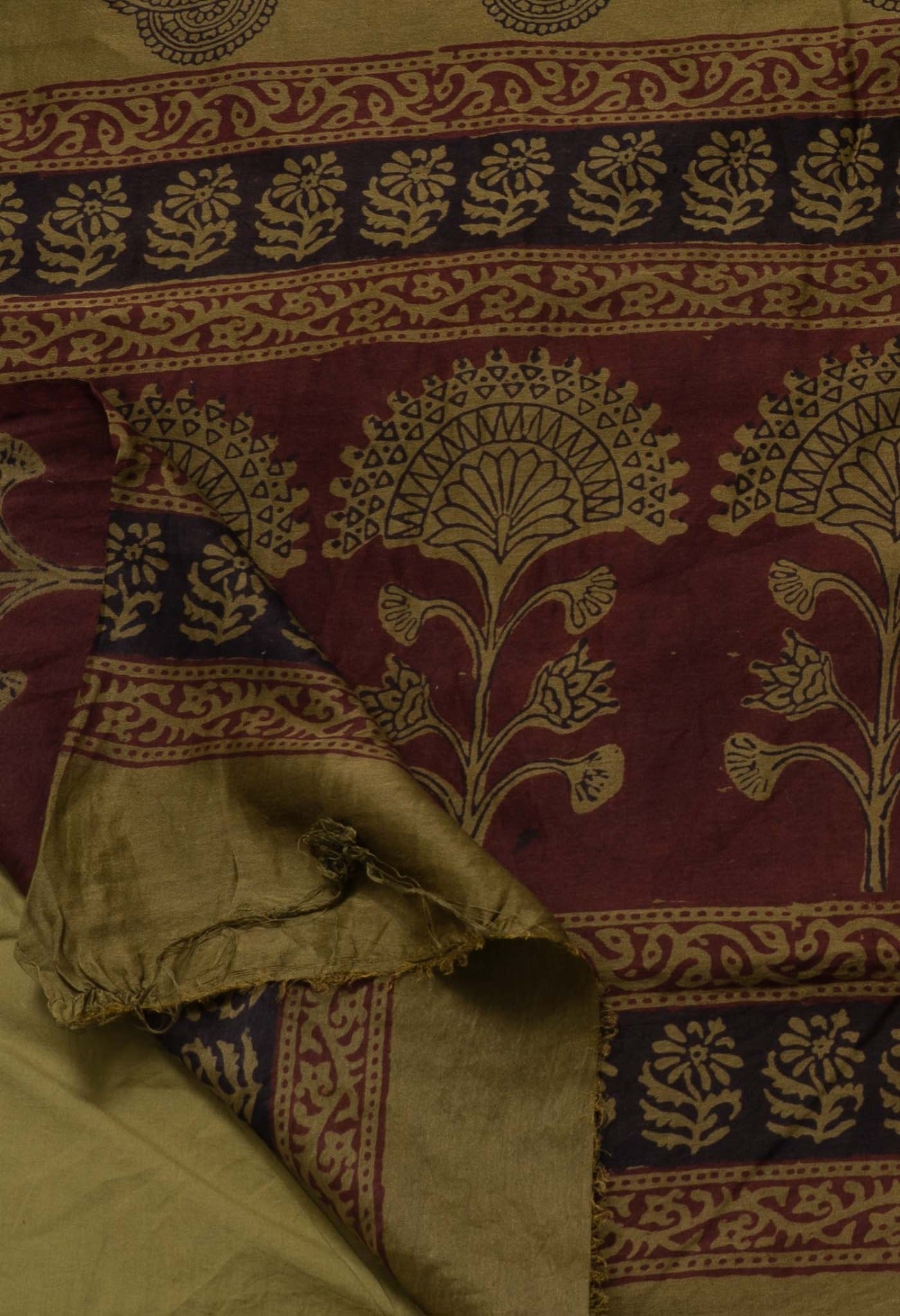 Online Shopping for Green Pure Bagh Chanderi Cotton Saree with Bagh from Madhya Pradesh at Unnatisilks.com India
