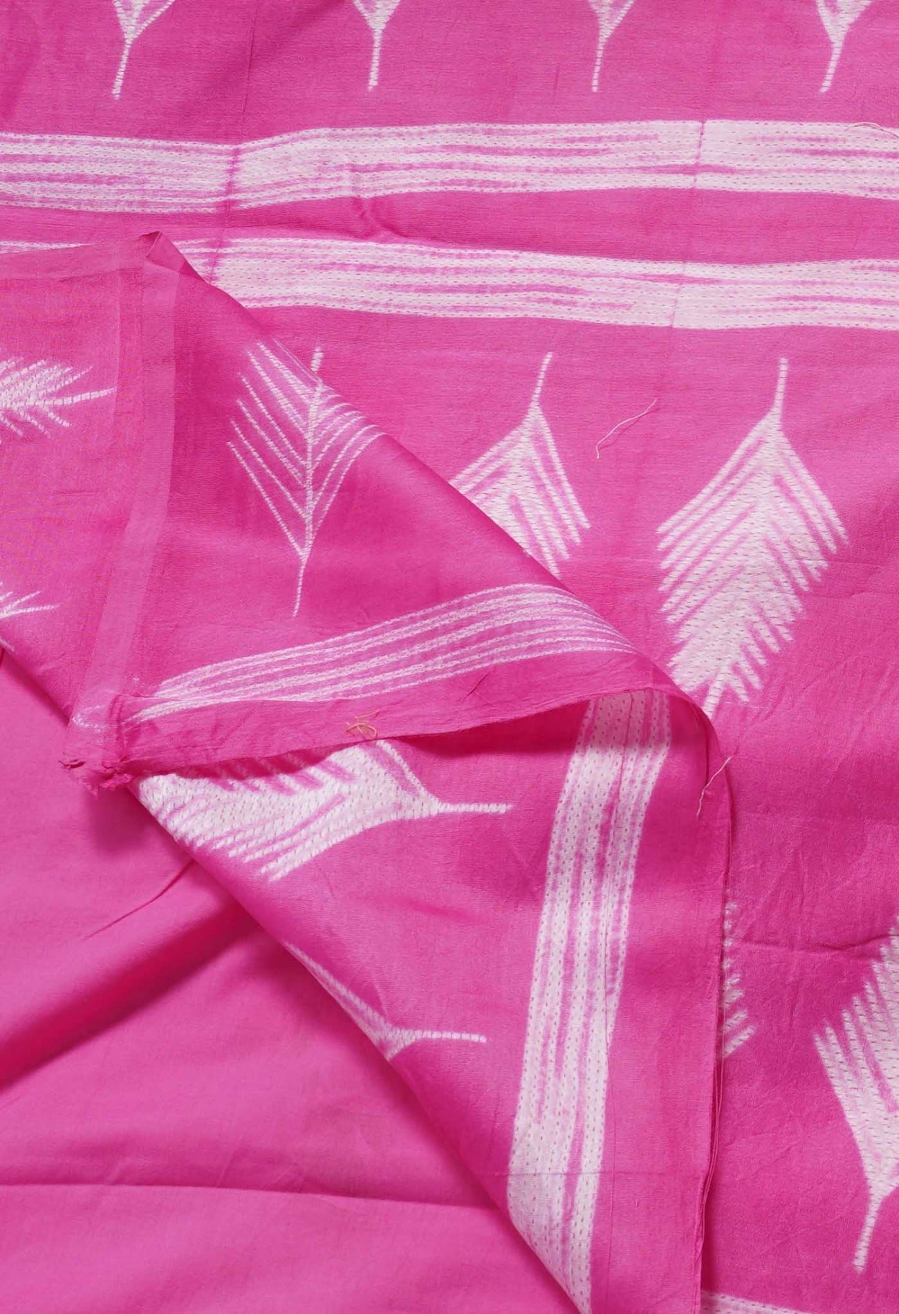 Pink Rich Pen Shibori Chanderi Sico Saree