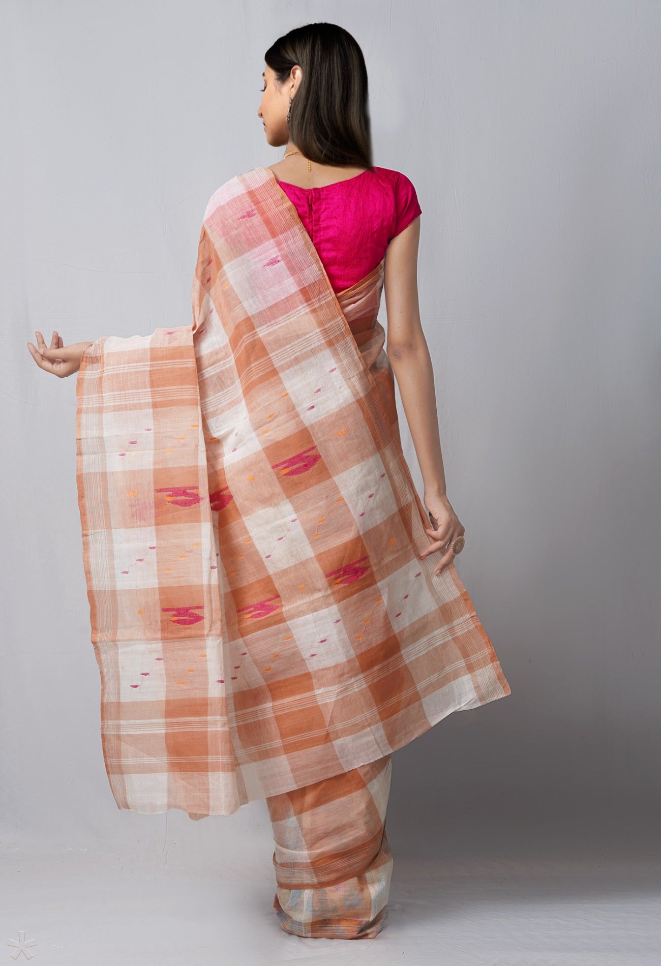 Online Shopping for Multi Pure Handloom Tant Bengal Cotton Saree with Weaving from West Bengal at Unnatisilks.com India
