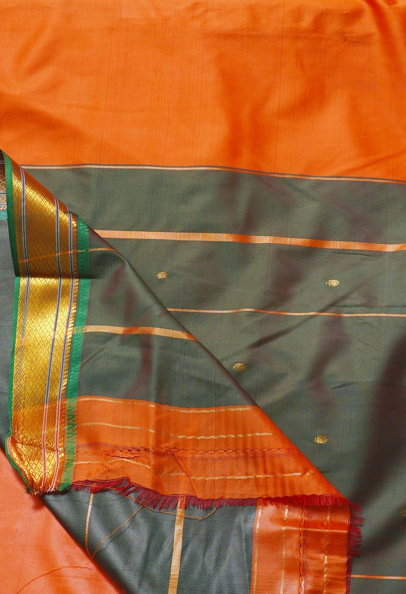 Online Shopping for Orange  Kanjivaram Pattu Sico Saree with Weaving from Tamil Nadu at Unnatisilks.com India
