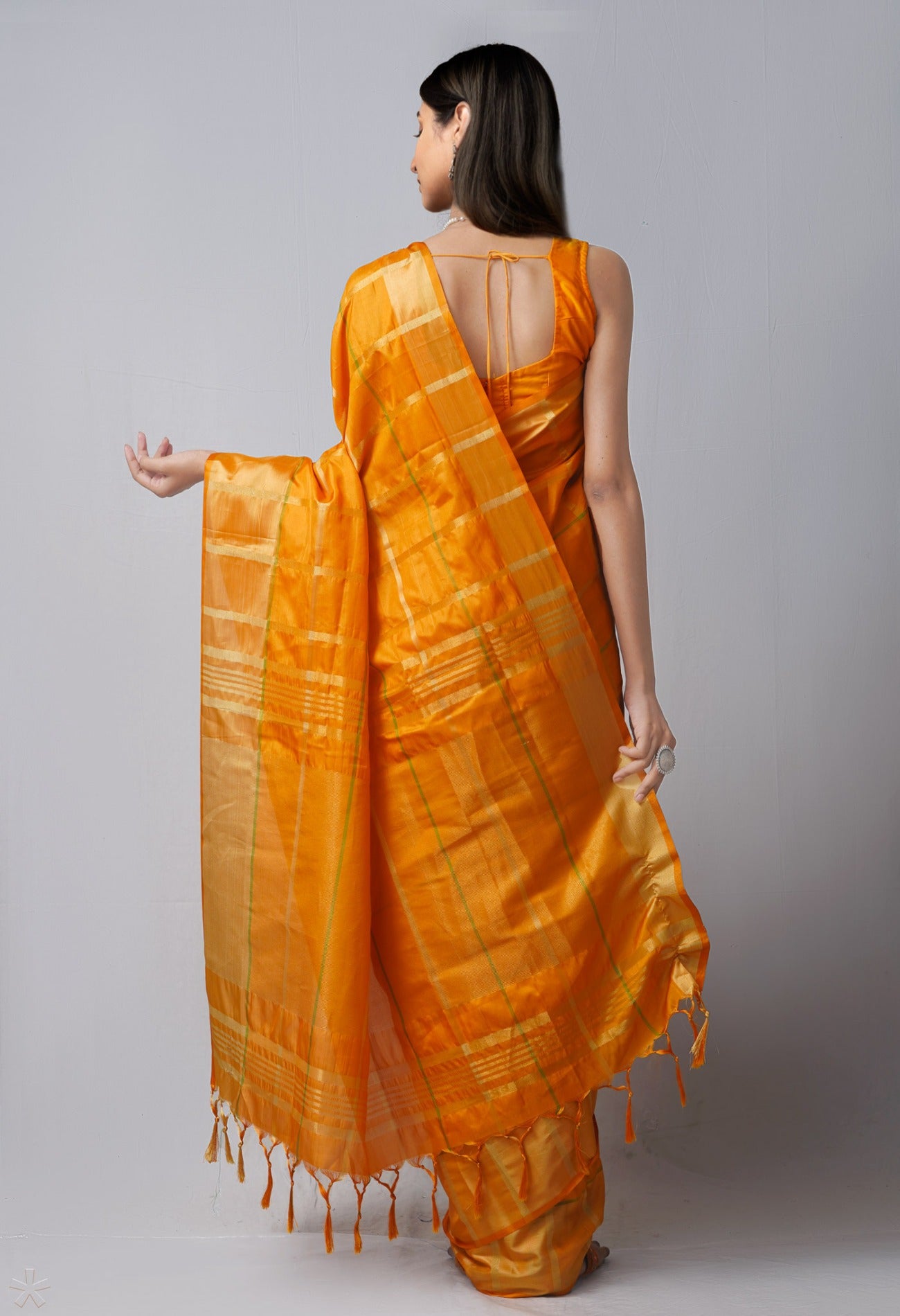 Online Shopping for Orange  Fancy Georgette Sico Saree with Weaving from Punjab at Unnatisilks.com India
