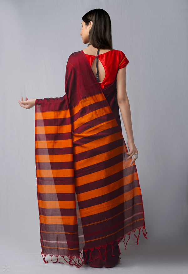 Online Shopping for Maroon Pure Handloom Pavani Narayanpet Cotton Saree with Weaving from Andhra Pradesh at Unnatisilks.com India
