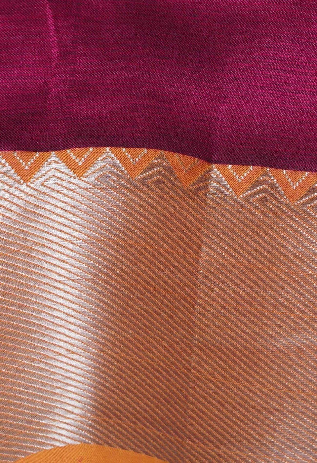 Purple Pure Handloom Mangalgiri Pattu Silk Saree