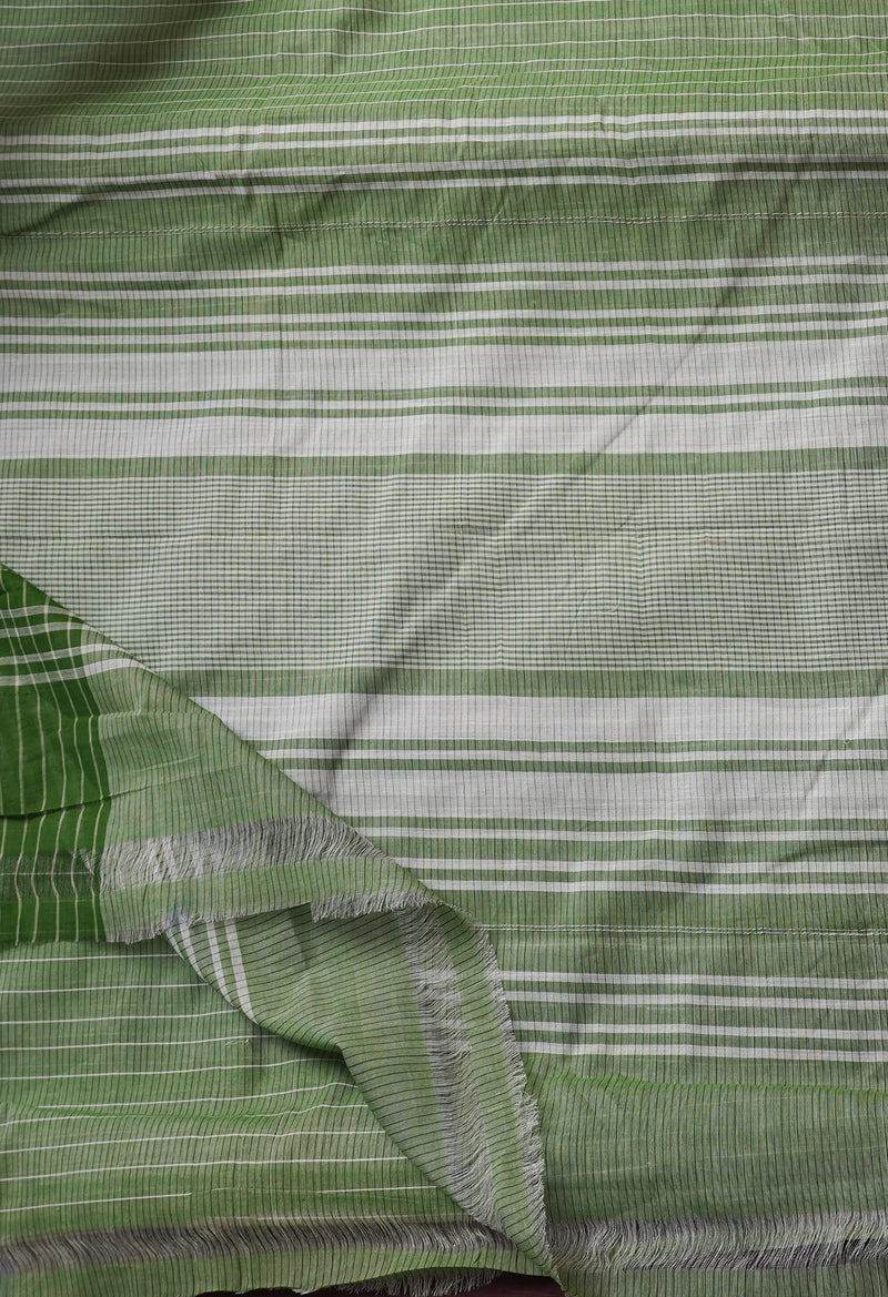 Green Pure Handloom Andhra  Cotton Saree