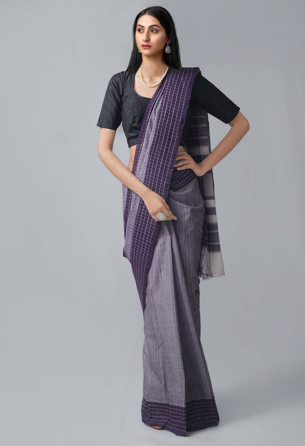 Online Shopping for Purple Pure Handloom Andhra  Cotton Saree with Weaving from Andhra Pradesh at Unnatisilks.com India
