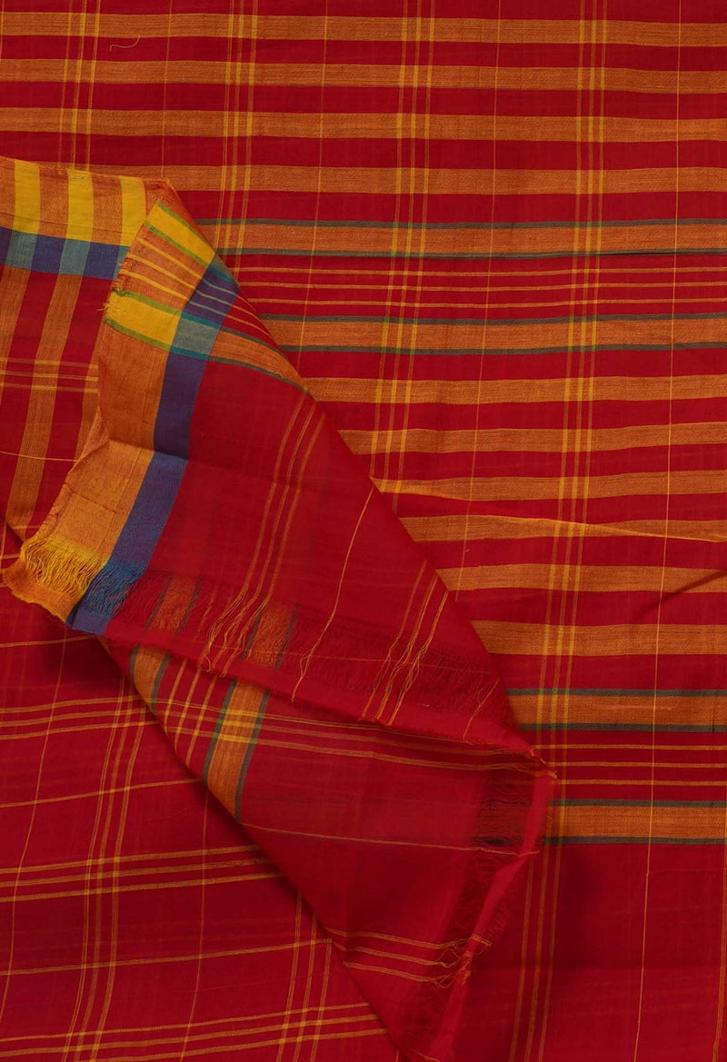Online Shopping for Red Pure Handloom Andhra  Cotton Saree with Weaving from Andhra Pradesh at Unnatisilks.com India
