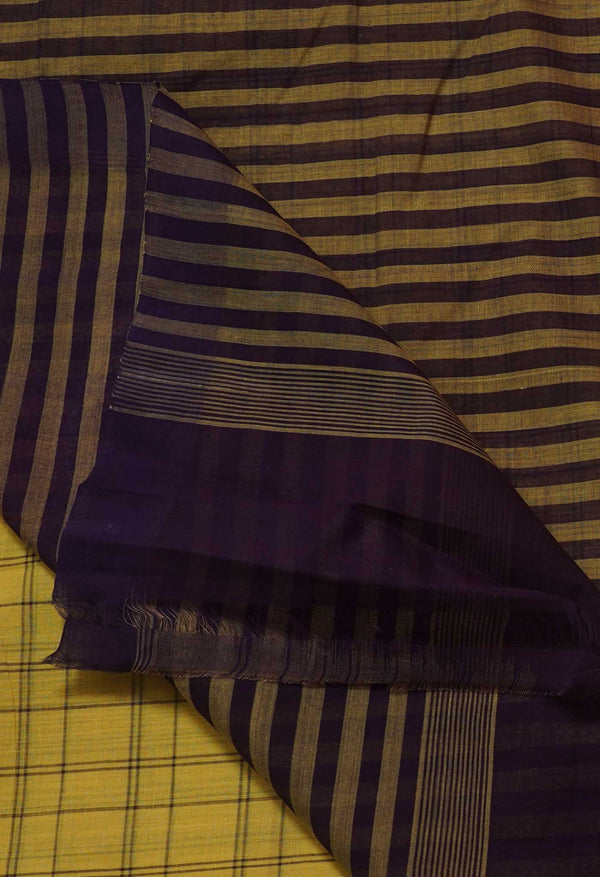 Yellow Pure Handloom Andhra  Cotton Saree