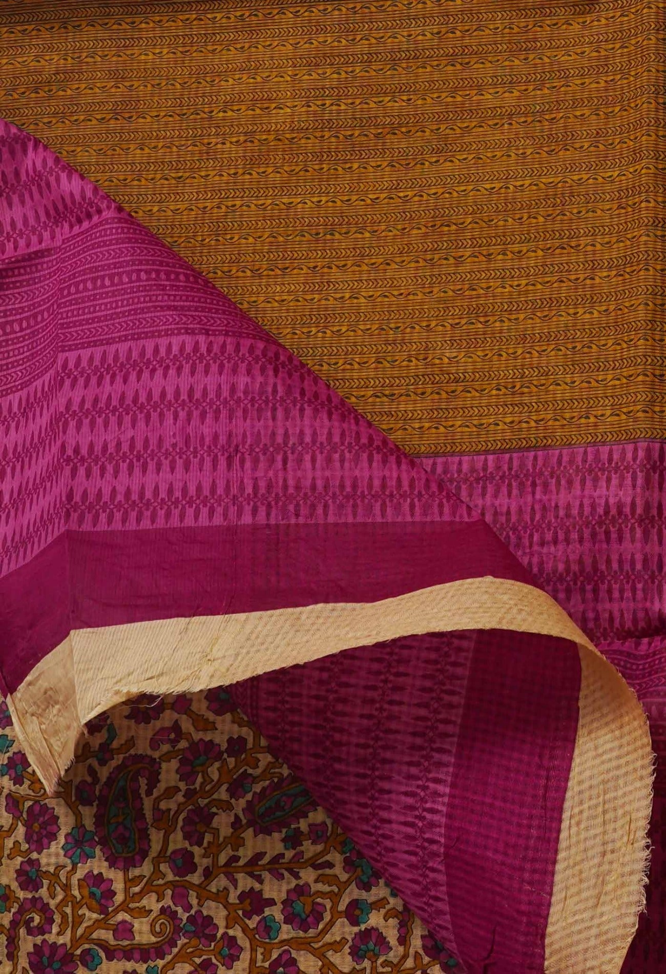 Online Shopping for Brown-Blue Pure Krisha Block Printed  Cotton Saree with Hand Block Prints from Rajasthan at Unnatisilks.com India
