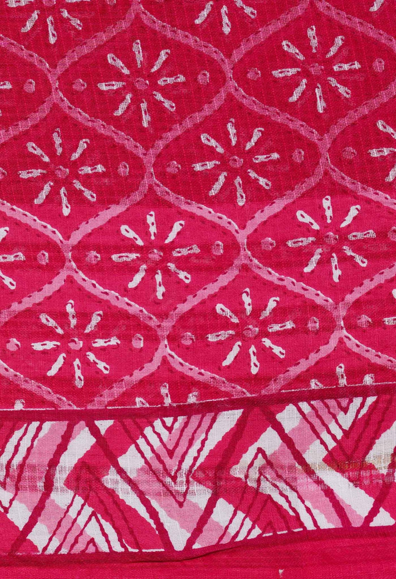 Online Shopping for Pink Pure Krisha Block Printed  Cotton Saree with Hand Block Prints from Rajasthan at Unnatisilks.com India

