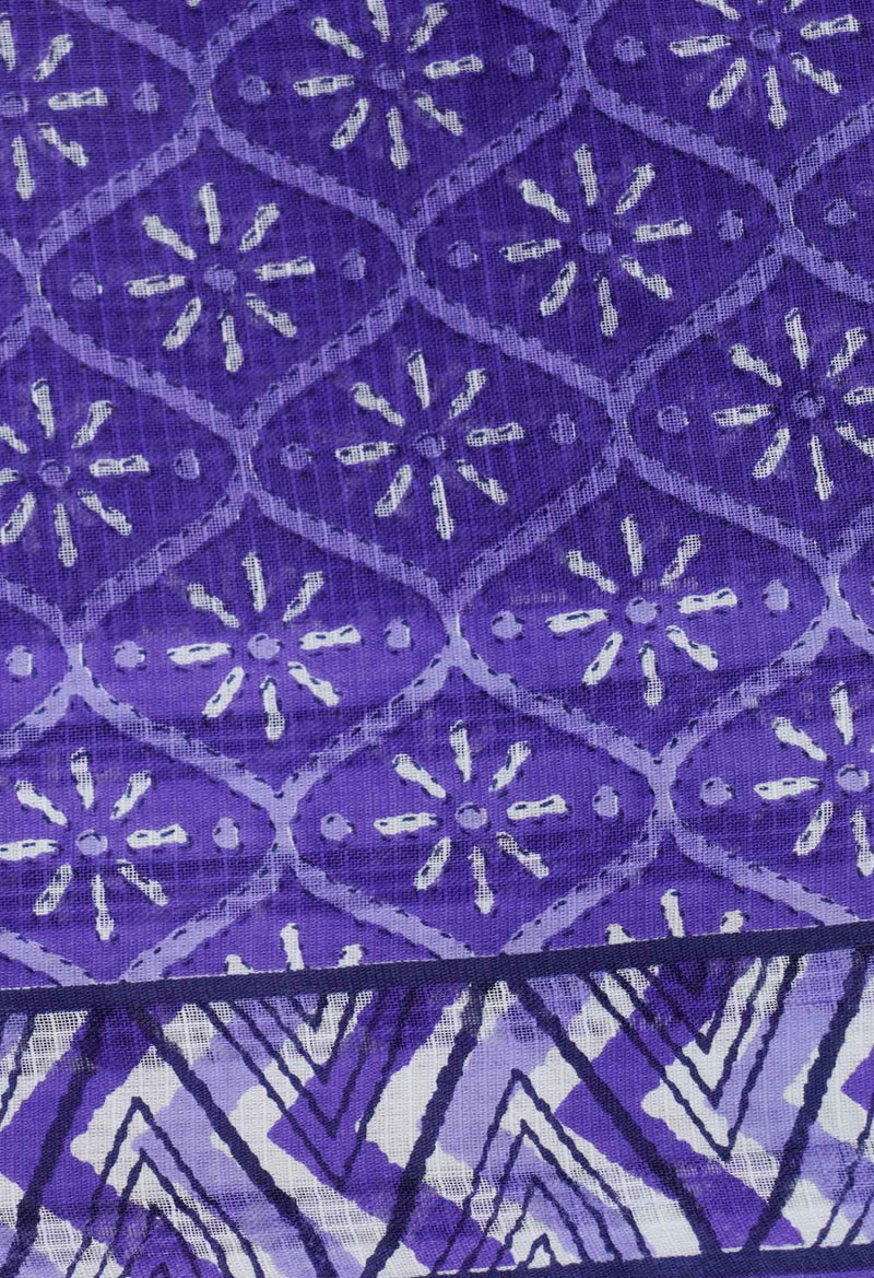 Online Shopping for Blue Pure Krisha Block Printed  Cotton Saree with Hand Block Prints from Rajasthan at Unnatisilks.com India
