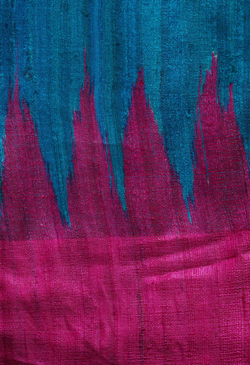 Blue Pure Ghicha Handloom Jute Saree