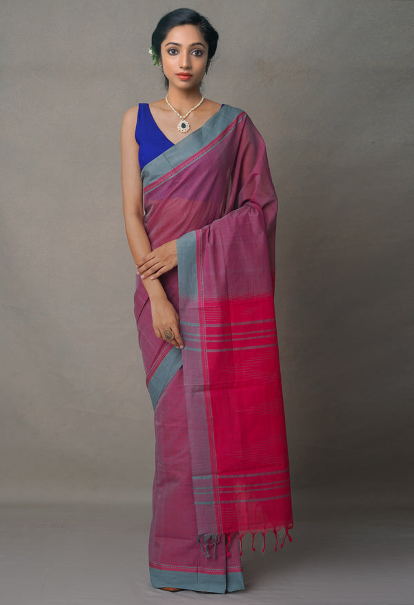 Multi Pure Andhra Handloom Cotton Saree-UNM64642