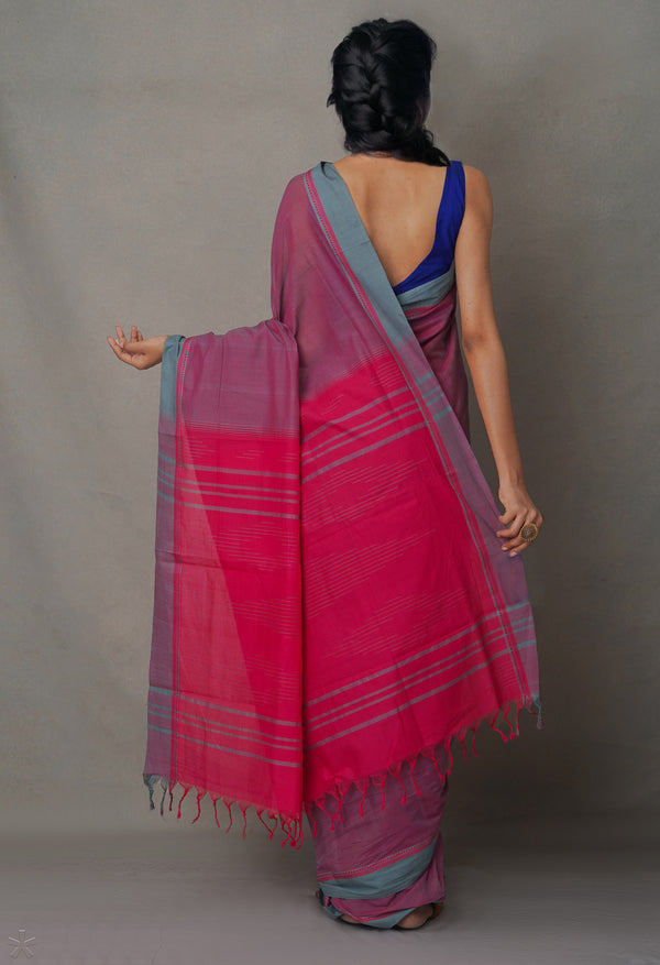 Multi Pure Andhra Handloom Cotton Saree-UNM64642