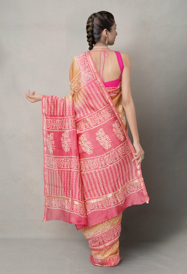 Brown-Pink  Summer Bangalore Silk Saree