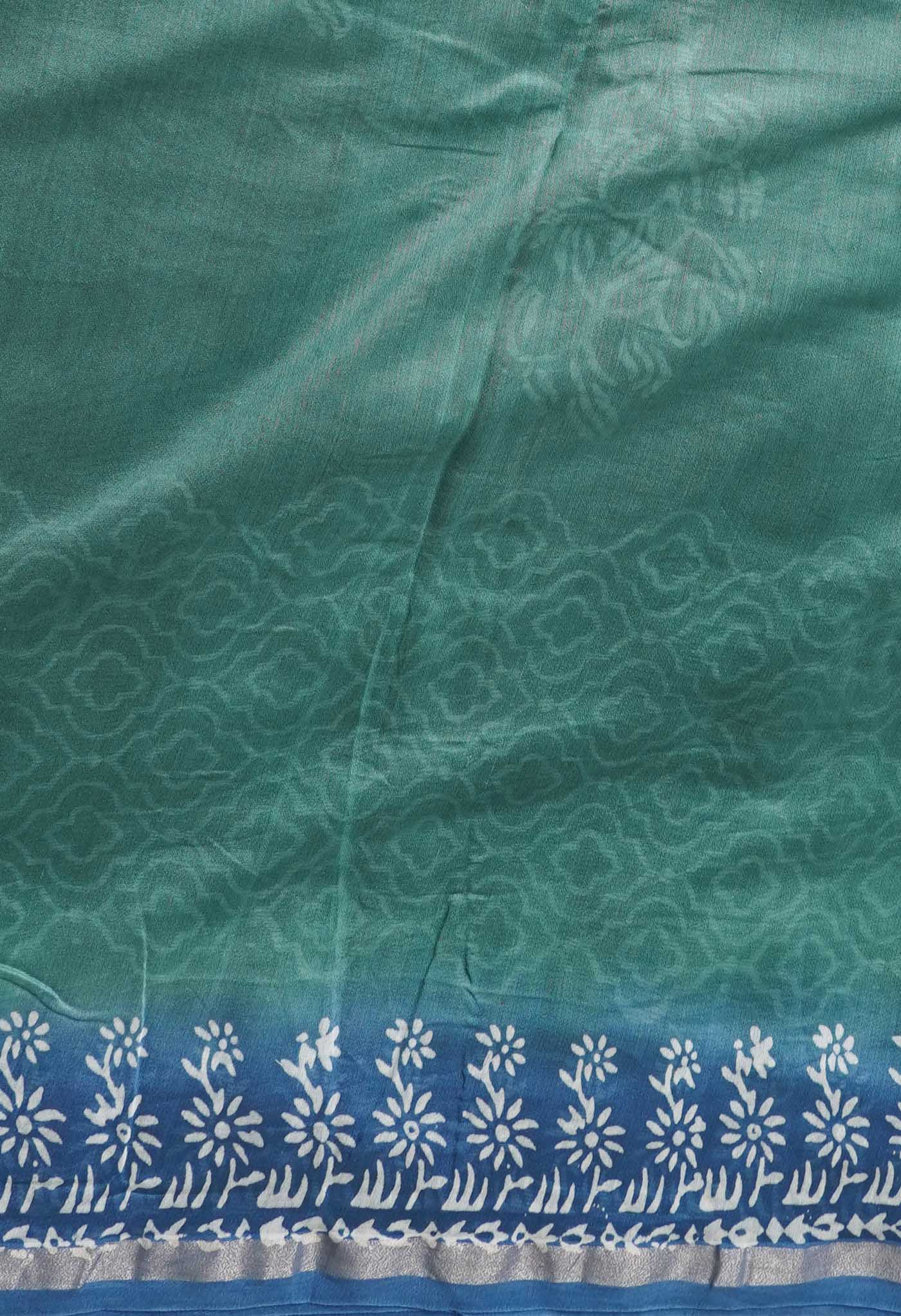 Green-Blue  Summer Bangalore Silk Saree-64685