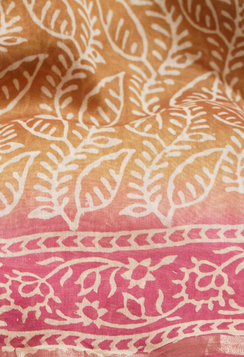 Brown-Pink  Summer Bangalore Silk Saree