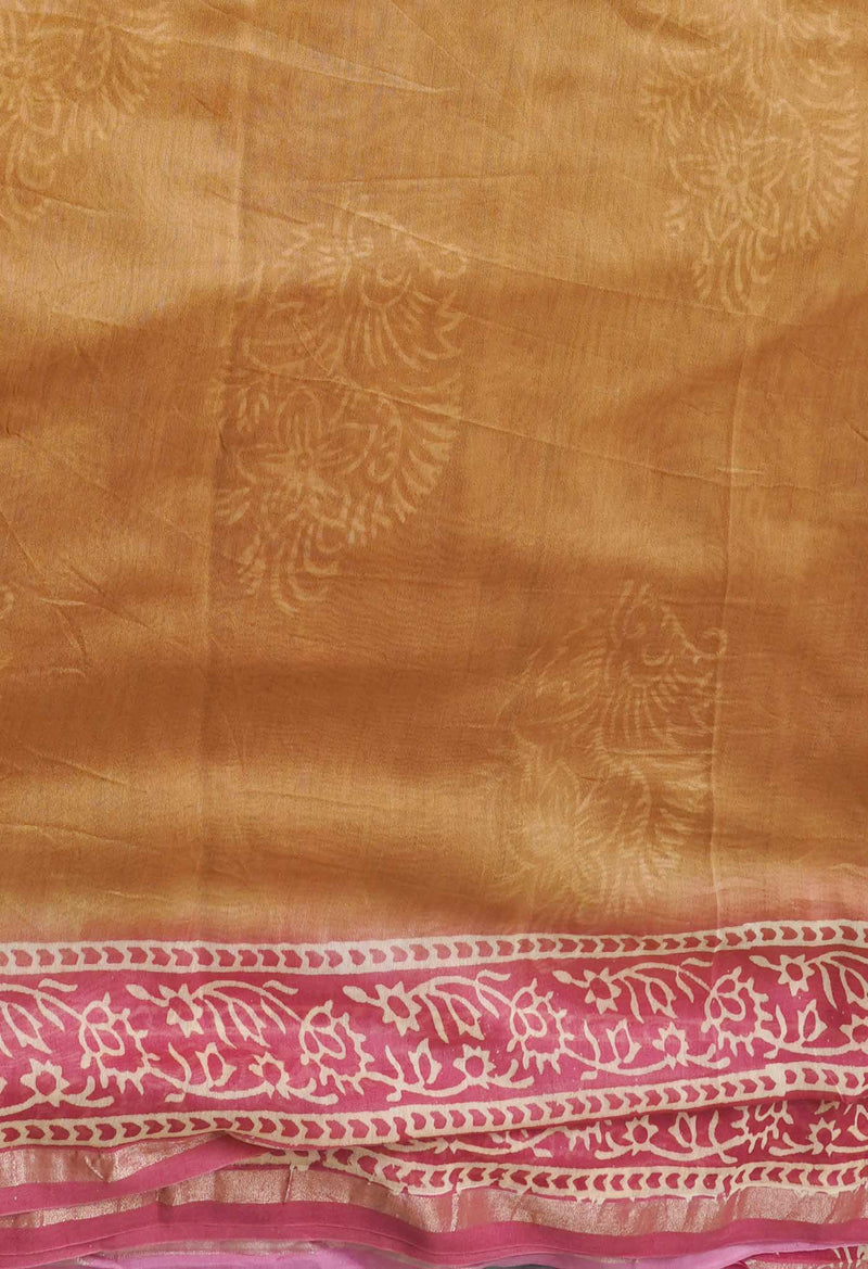 Brown-Pink  Summer Bangalore Silk Saree