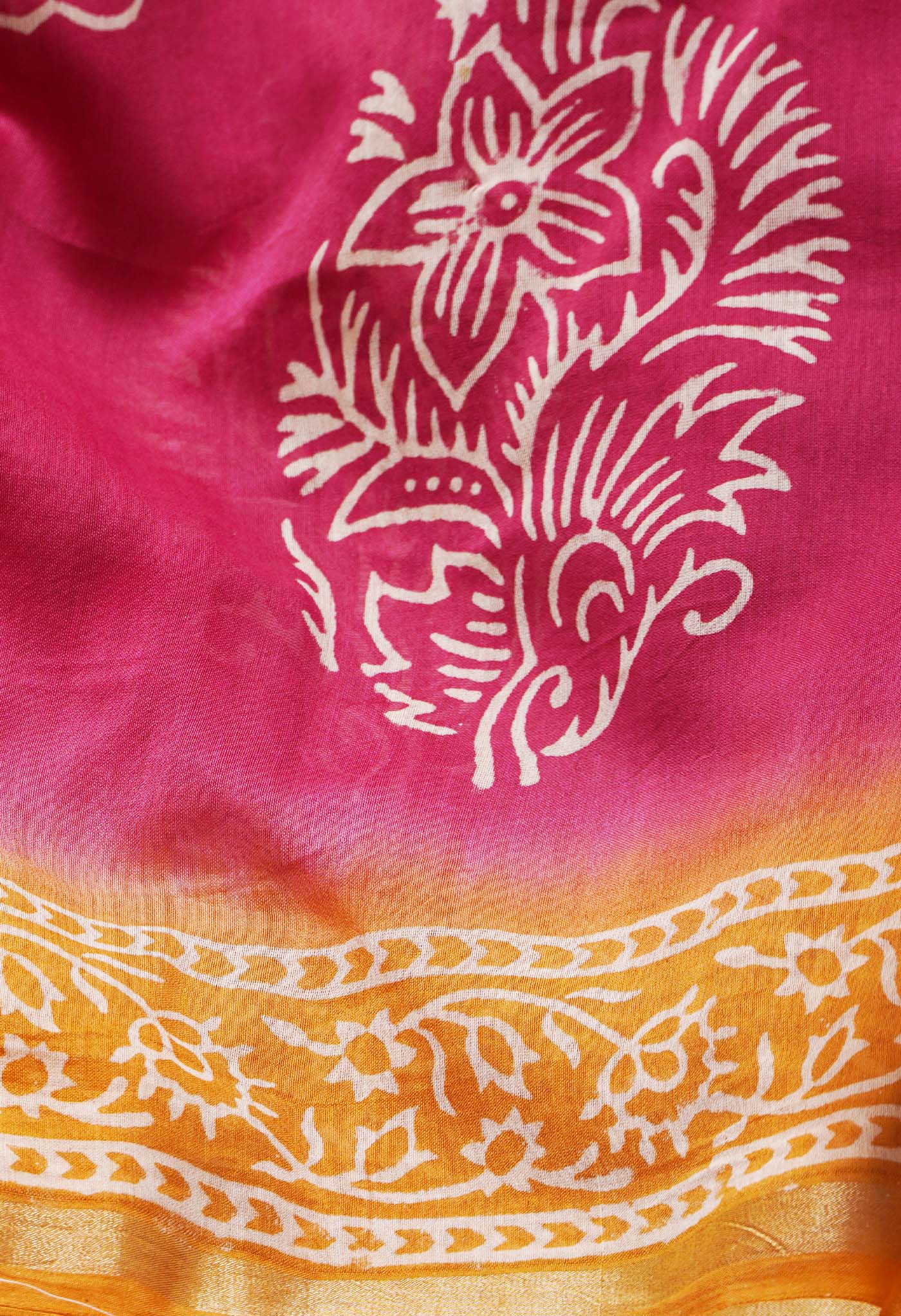 Pink-Yellow  Summer Bangalore Silk Saree