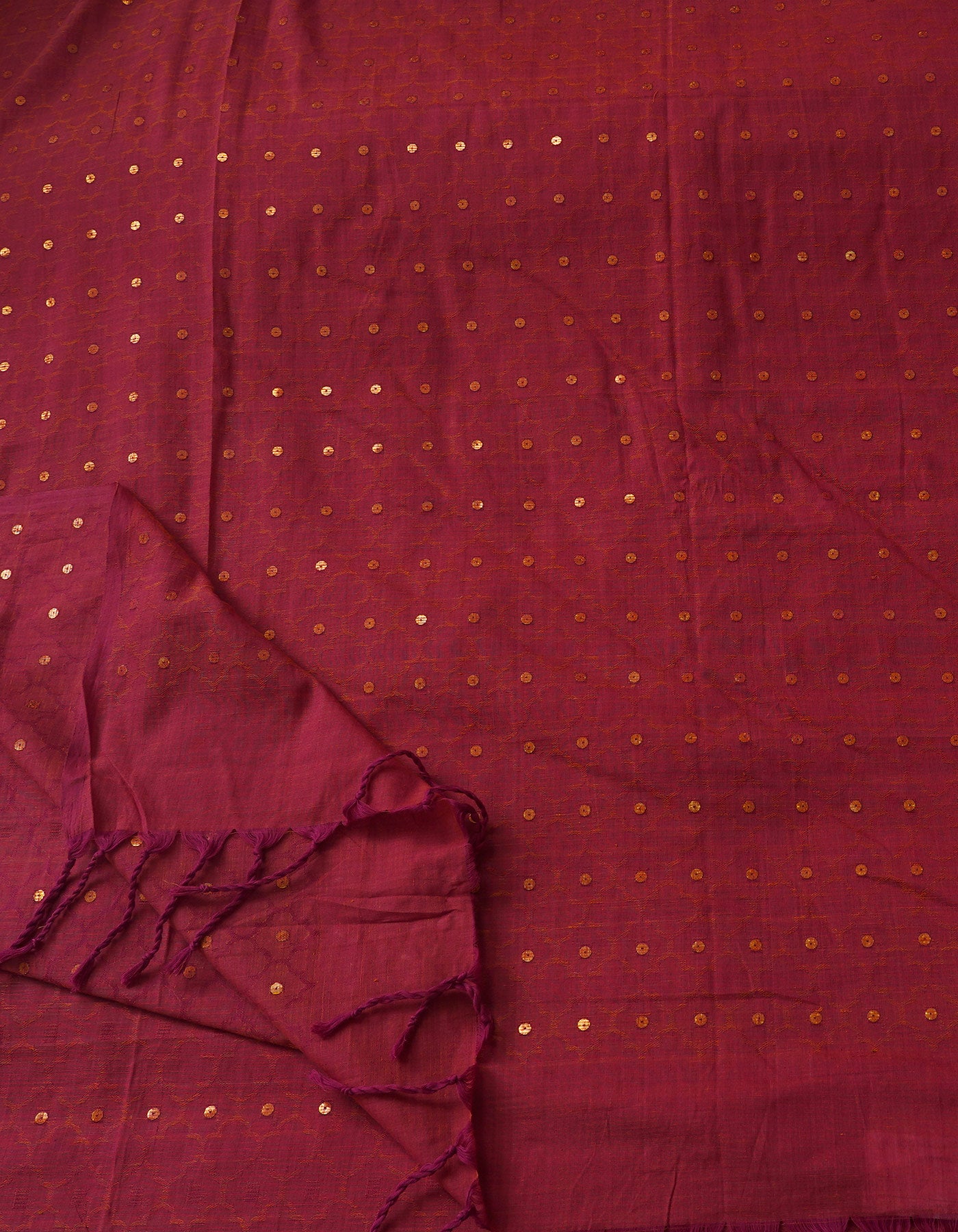 Red Pure Handloom Dhakai Jamdhani Cotton Silk Saree