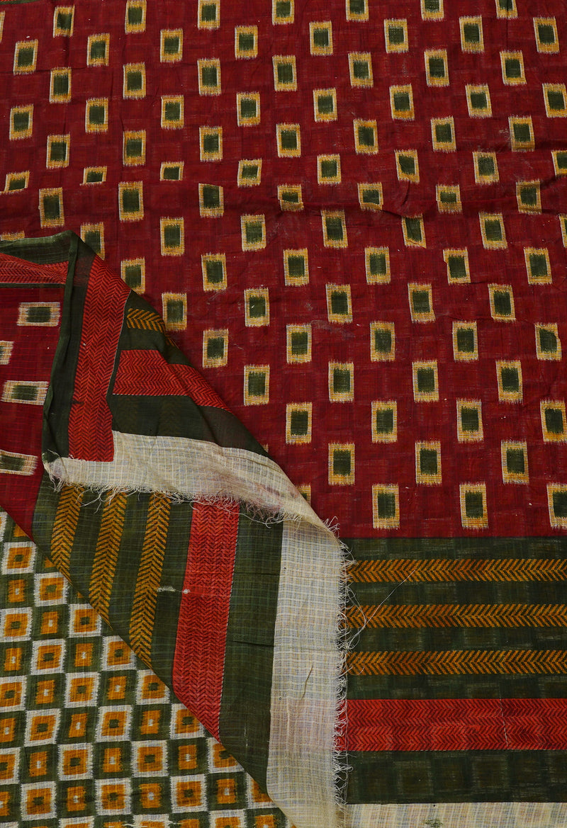 Multi Pure  Block Printed Cotton Saree-UNM64940