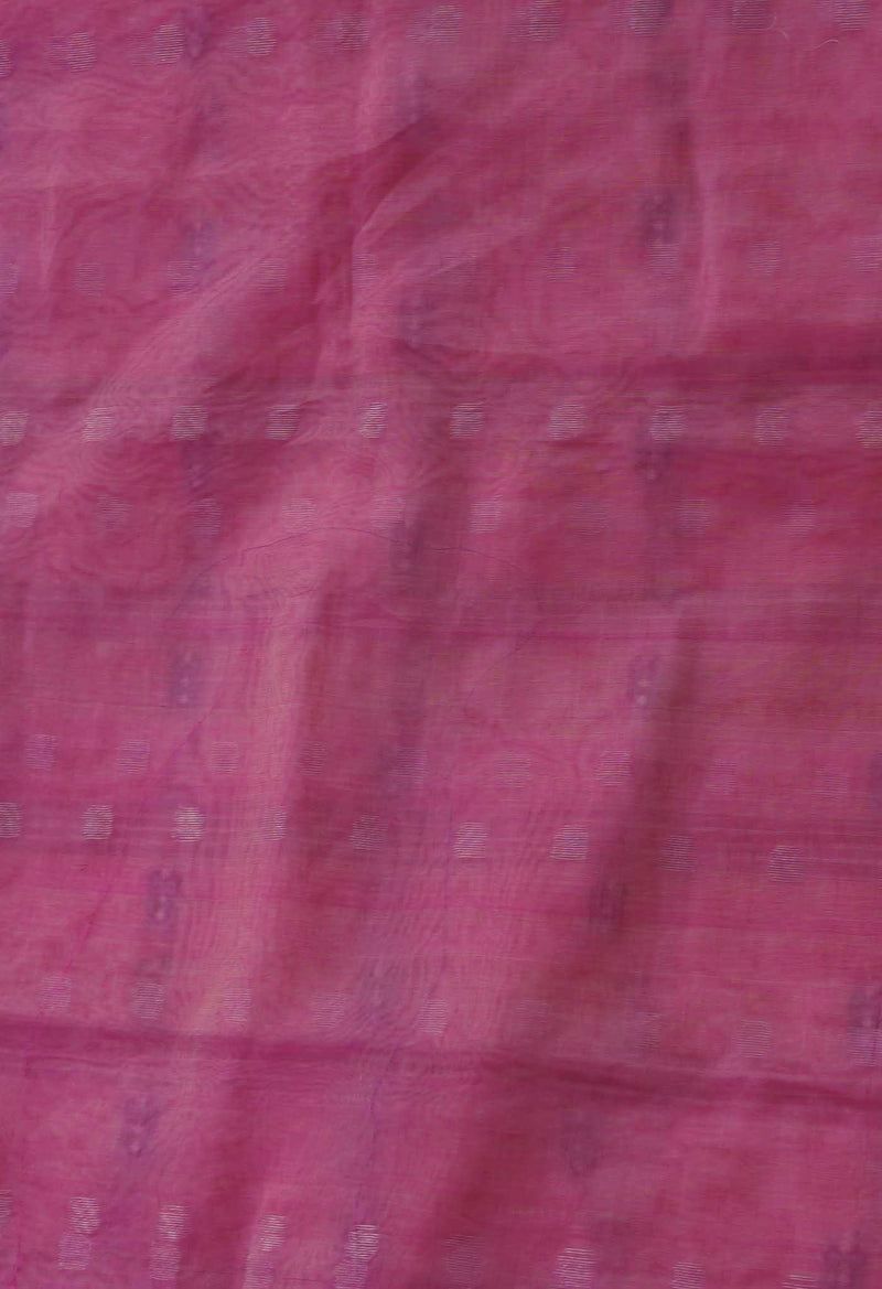 Pink Pure Handloom Jamdhani  Organza Saree-UNM64980