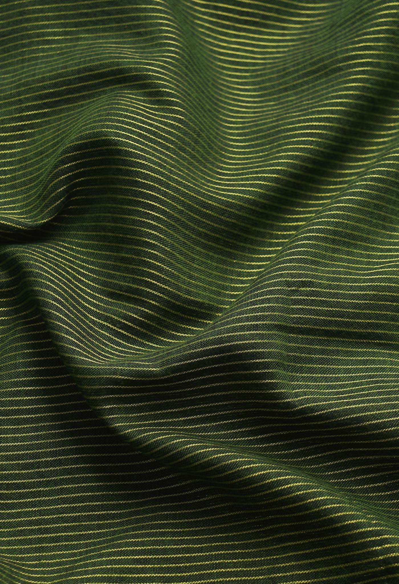 Green Pure Handloom Bengal Linen Saree-UNM64985