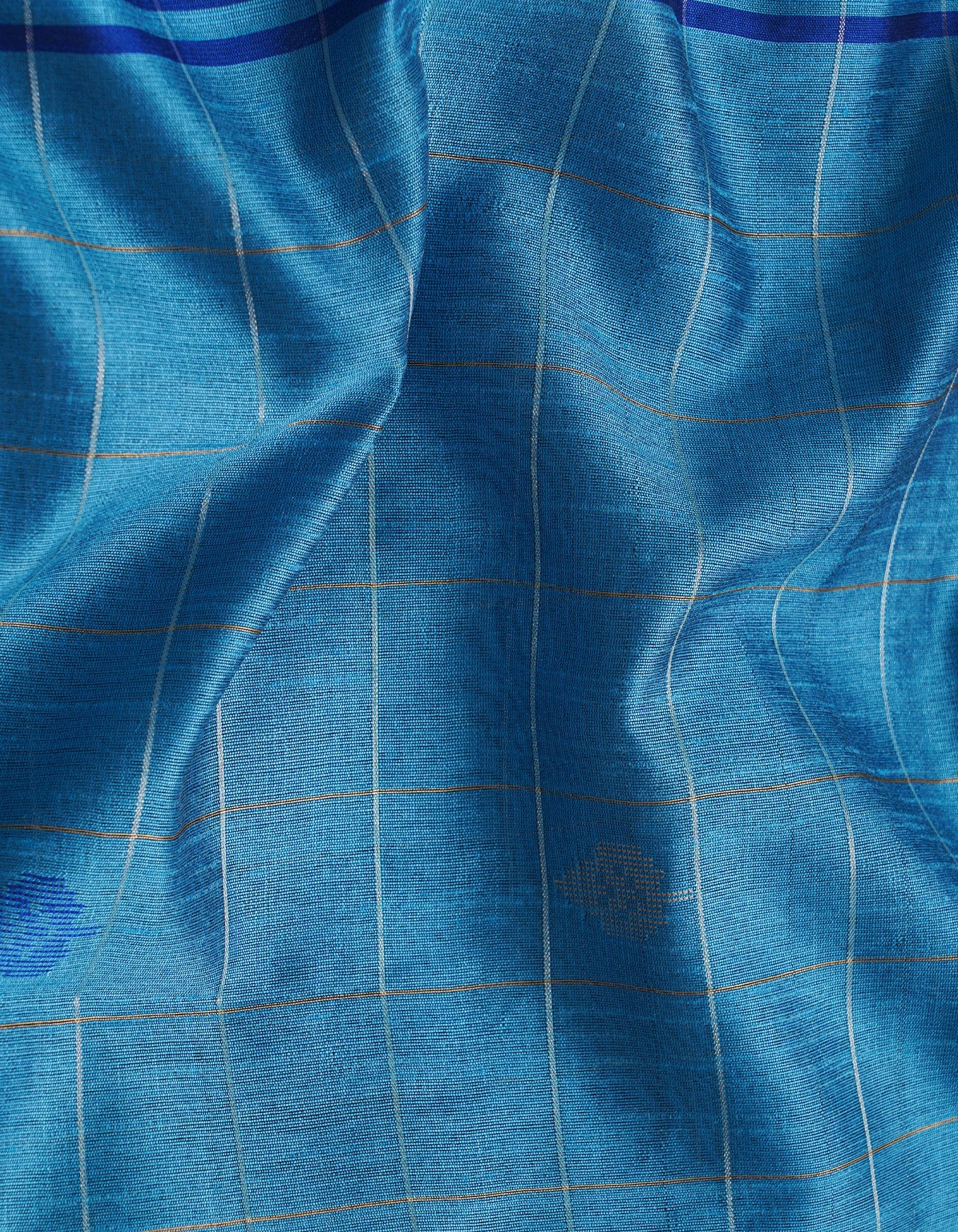 Blue  Bengal Linen Saree