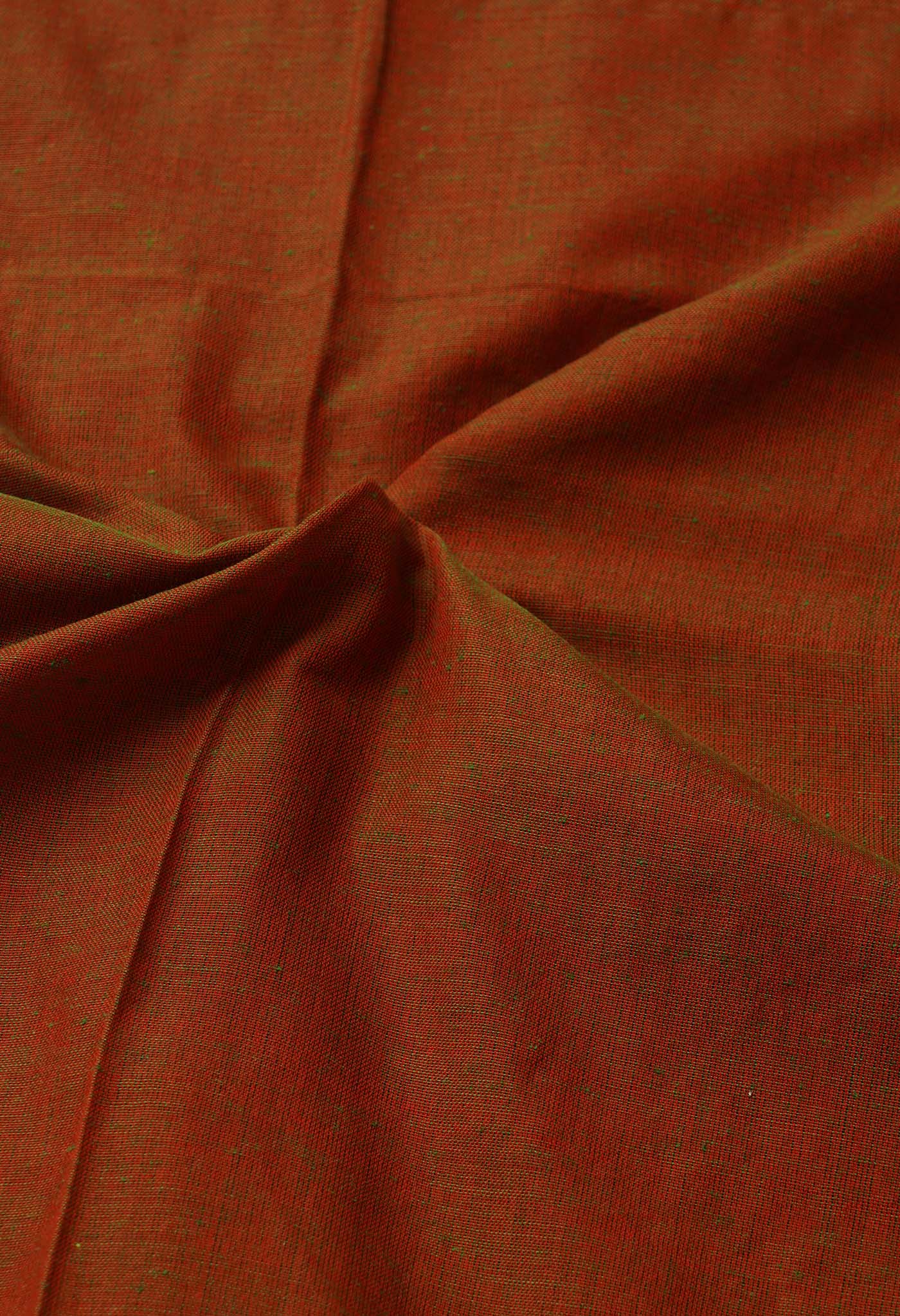 Green-Orange Pure Cotton Linen Saree-UNM65293