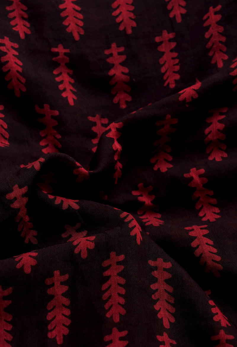 Black  Art Chanderi Bagh Printed Cotton Saree-UNM65342