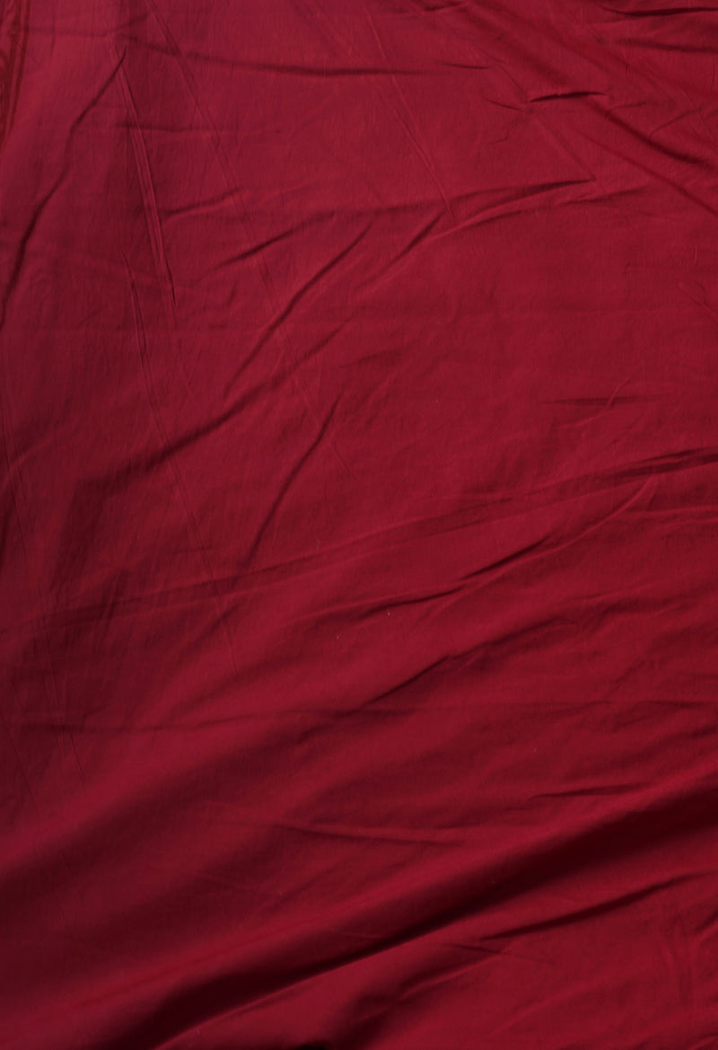 Black-Rosewood Pure Chanderi Bagh Printed Cotton Saree-UNM65380