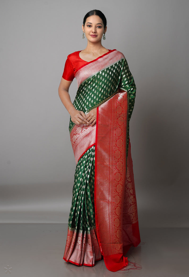 Green  Kanjivaram Sico Saree-UNM65444