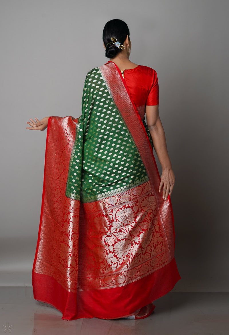 Green  Kanjivaram Sico Saree-UNM65444