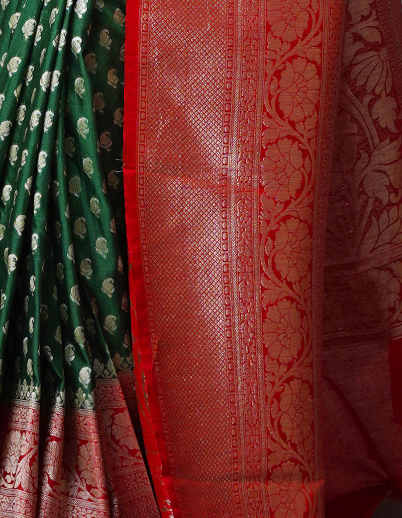 Green  Kanjivaram Sico Saree-UNM65444