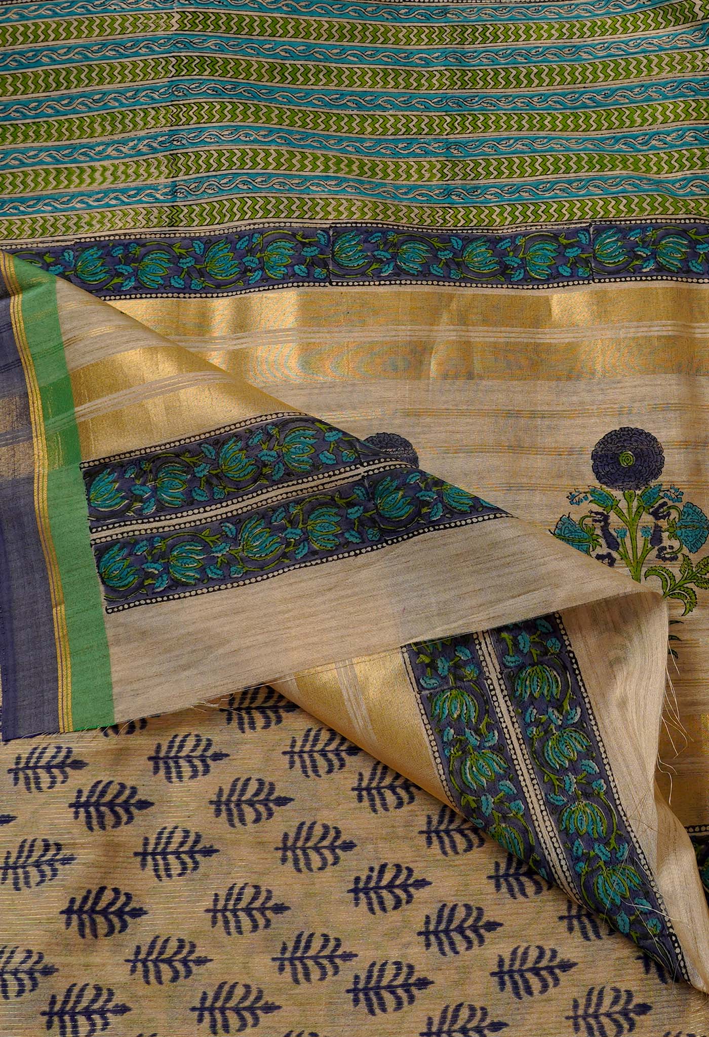 Brown  Bengal Tussar Silk Saree-UNM65492