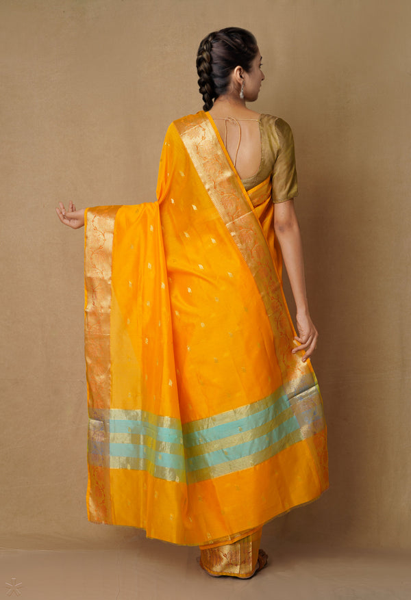 Yellow  Bangalore Sico Saree-UNM65497