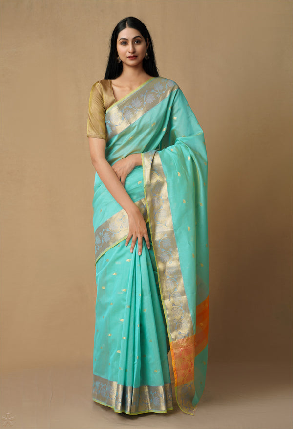 Green  Bangalore Sico Saree-UNM65499