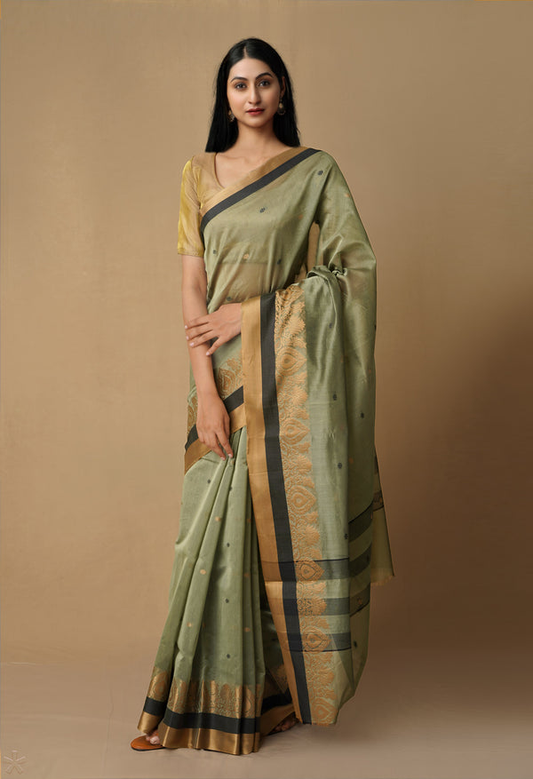 Grey  Bangalore Sico Saree-UNM65505