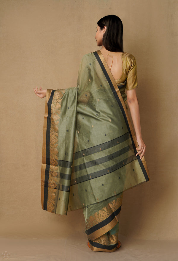 Grey  Bangalore Sico Saree-UNM65505