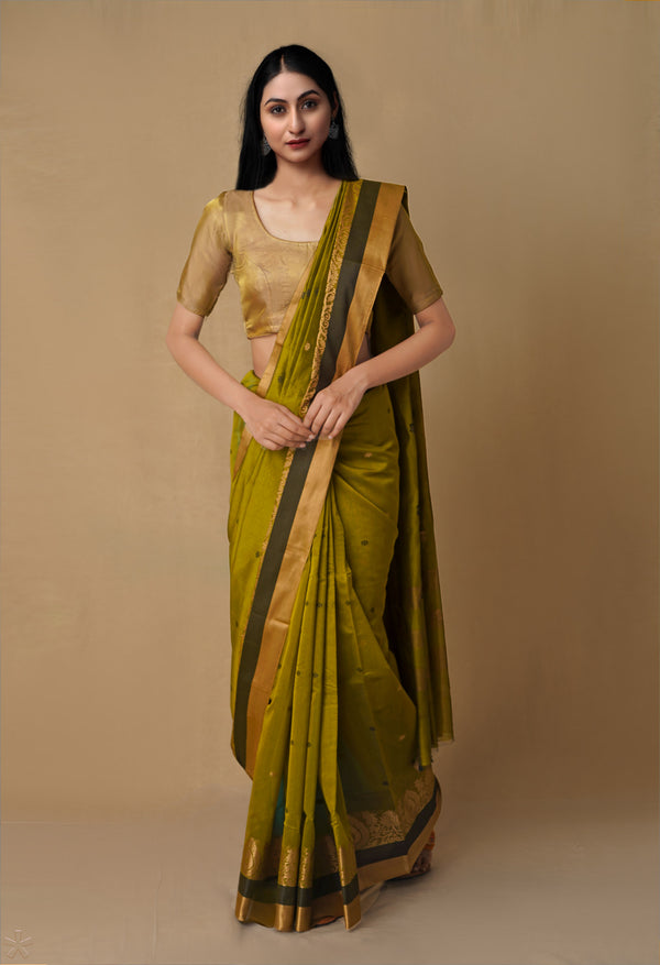 Green  Bangalore Sico Saree-UNM65507