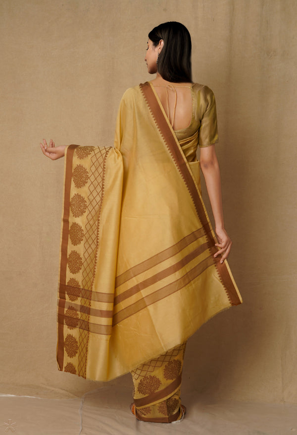 Brown  Bangalore Sico Saree-UNM65511