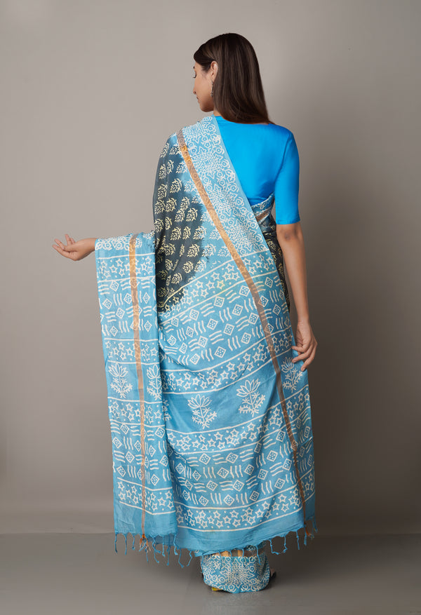 Green-Blue  Summer Bangalore Soft Silk Saree-UNM65543