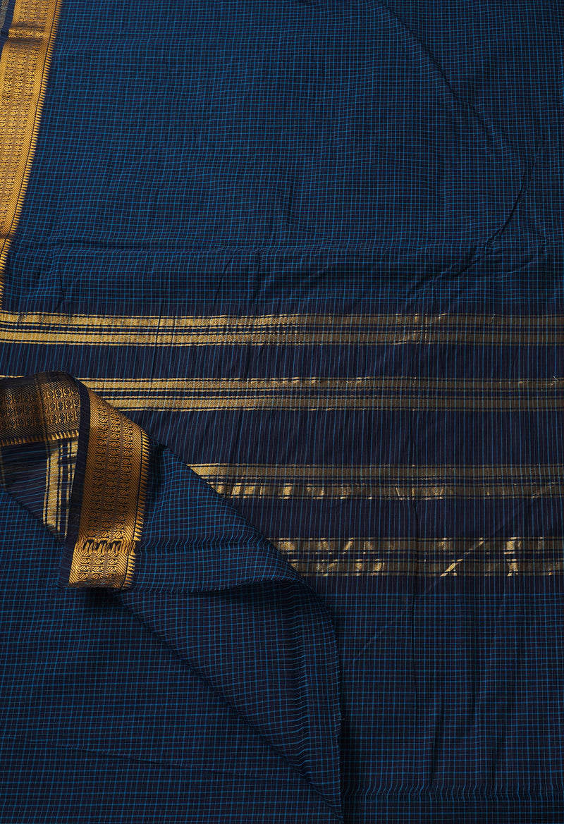 Online Shopping for Navy Blue Pure Pavani Venkatagiri Cotton Saree with Fancy prints from Andhra Pradesh at Unnatisilks.com India