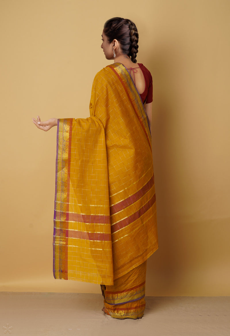 Brown Pure Pavani Venkatagiri Cotton Saree-UNM65578