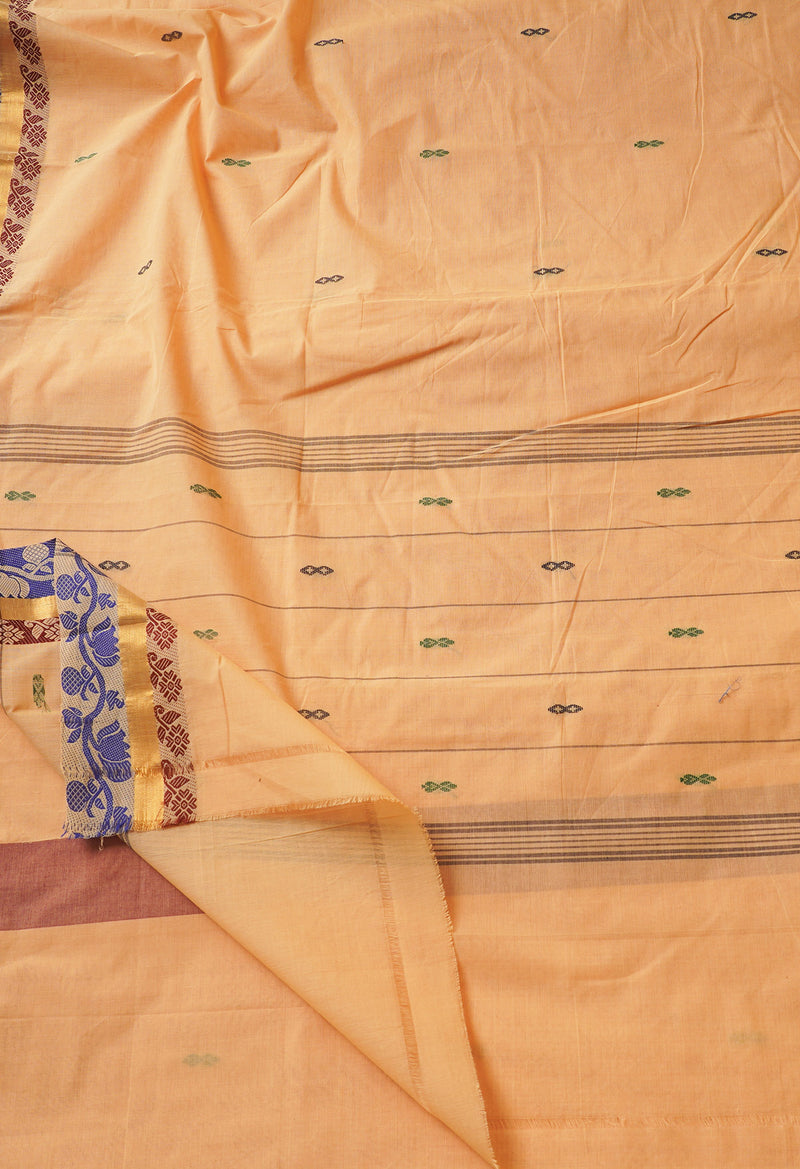 Online Shopping for Cream Pure Pavani Venkatagiri Cotton Saree with Fancy prints from Andhra Pradesh at Unnatisilks.com India
