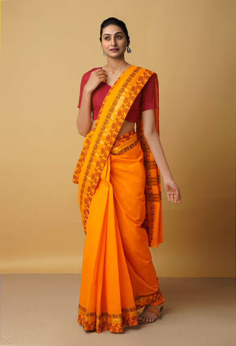 Orange Pure Pavani Venkatagiri Cotton Saree-UNM65584
