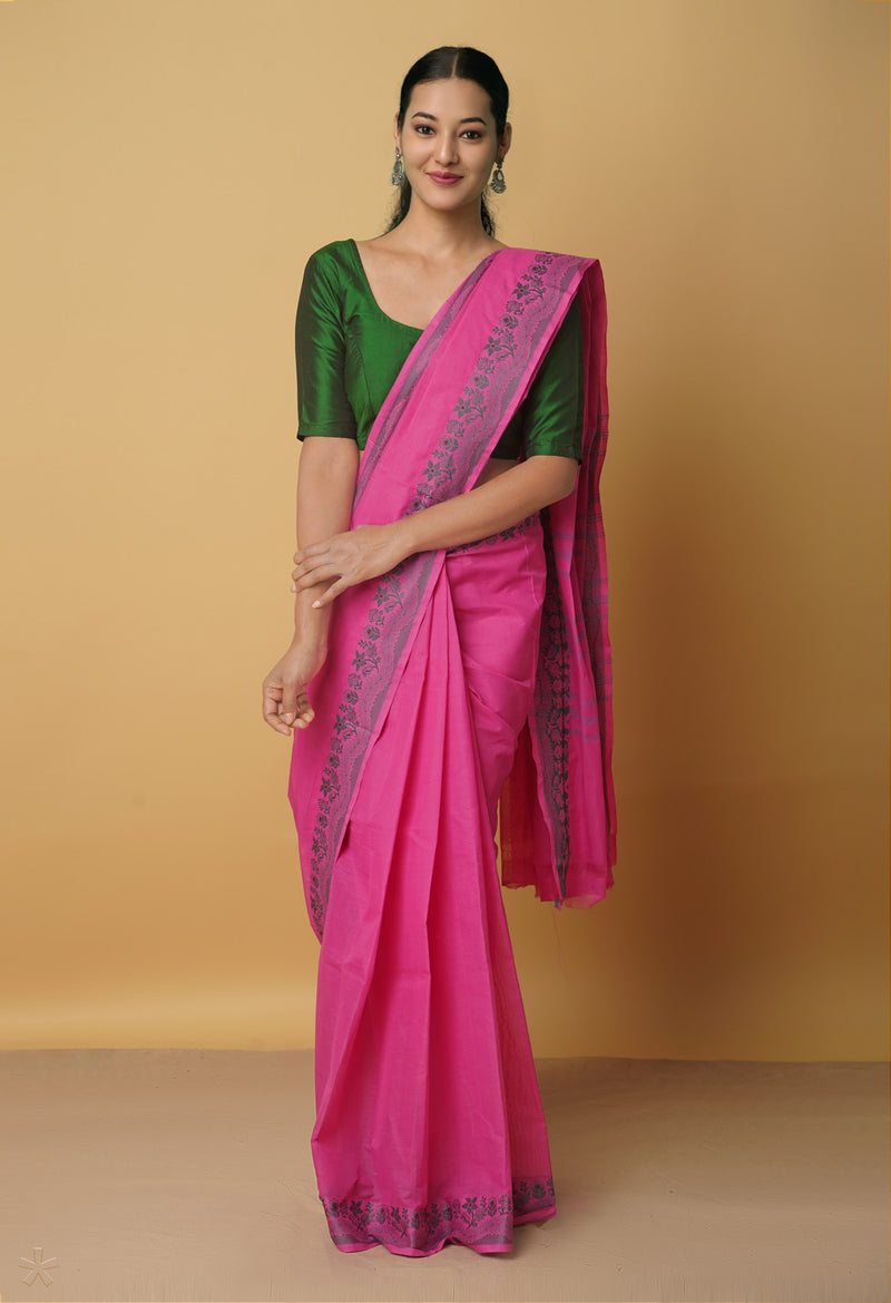Pink Pure Pavani Venkatagiri Cotton Saree-UNM65604